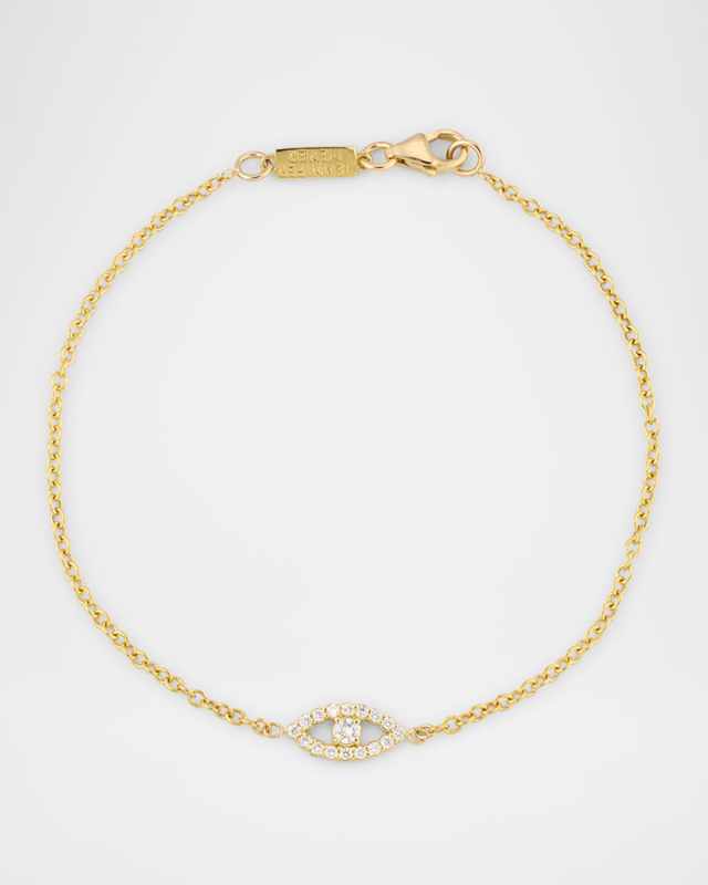 Mini Diamond Open Evil Eye Bracelet